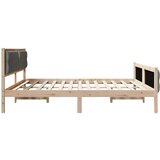  Konstrukcija postelje z vzglavjem Temno siva 200 x 200 cm, (5000084518) | Shoptok.si