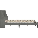  Krevetna konstrukcija Tamno siva 120 x 200 cm Baršun | shoptok.hr