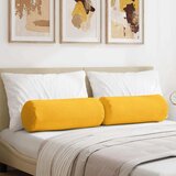  Valjkasti jastučići 2 pcs Svijetlo žuta Ø 25 x 70 cm | shoptok.hr