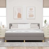  postelja s škatlasto vzmetjo in vzmetnico & LED taupe 180x200 cm tkanina, (22083063) | Shoptok.si
