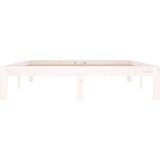  Okvir za krevet od masivne borovine bijeli 140 x 190 cm | shoptok.hr