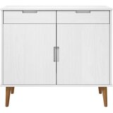  Komoda MOLDE bijela 90 x 40 x 80 cm od masivne borovine | shoptok.hr