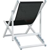 vidaXL Sklopive stolice za plažu 2 kom crne od aluminija i tekstilena | shoptok.hr