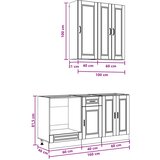  Kuhinjska jedinica PORTO 5 kom. Hrast sonoma Konstruirano drvo | shoptok.hr