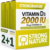Strong Nature Vitamin D3 2000 IU, 30+30+30 kapsula (2+1 GRATIS) Cene