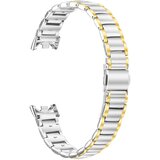 INF Eleganten pašček iz nerjavečega jekla, združljiv z Xiaomi Band 8/9/10 silver+gold, (5000116486) | Shoptok.si