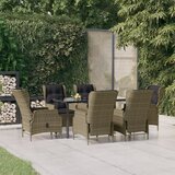  7-dijelni vrtni blagovaonski set od poliratana smeđi Smeđa Dužina stola 160 cm | shoptok.hr