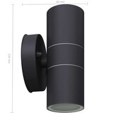  Zunanja LED stenska svetilka 2 kosa nerjaveče jeklo gor/dol, (20686881) | Shoptok.si