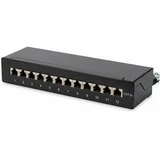 Desktop CAT 6A, Class EA patch panel, shielded, black