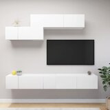  6-dijelni set TV ormarića bijeli od konstruiranog drva Cijene