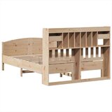 vidaXL Krevet s regalom za knjige bez madraca 140x190 cm od borovine | shoptok.hr