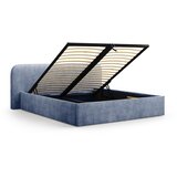Micadoni Tamno plavi tapecirani bračni krevet s prostorom za odlaganje s podnicom 140x200 cm Elizabeth – | shoptok.hr