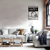 Wallity Zidna dekoracija Happy, Crna | Eponuda.com