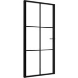 Furnova Notranja vrata ESG steklo in aluminij 102,5x201,5 cm črna, (21944538) | Shoptok.si