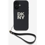 Dkny PU Leather Stack Logo Wrist Strap Zadní Kryt pro iPhone 16 Black Ovitek za telefon Vijolična | Shoptok.si