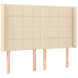  LED uzglavlje krem 147 x 16 x 118/128 cm od tkanine | shoptok.hr