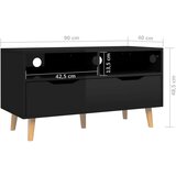 vidaXL tv ormarić visoki sjaj crni 90 x 40 x 48,5 cm od iverice | shoptok.hr