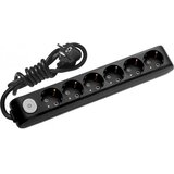 Panasonic Priklj.prenosna šestostruka sa prek. 6MPx2m 3x1,5mm2 16A 250V WLTA0462-2BL EU4 X-tendia crna | Eponuda.com