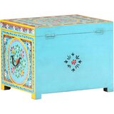 vidaXL Ročno barvana škatla 50x40x40 cm mangov les | Shoptok.si