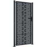  Vrtna vrata antracit boje 100x175 cm čelična kvadratna dizajna | shoptok.hr