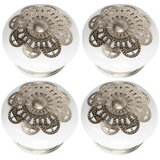  Set okruglih ručki za namještaj (4 Kom., Tip ručke za namještaj: Gumb, Ø x V: 38 x 29 mm, Porculan) | shoptok.hr
