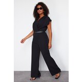 Trendyol Curve Black Belted Woven Overalls | Shoptok.si