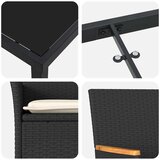  Vrtni set za objed 5 kom. Crna poliratan | shoptok.hr