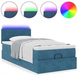 vidaXL okvir kreveta s madraca tamnoplavi 90x200cm baršunasti | shoptok.hr