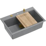 Quadron sudoper MARC WORKSTATION + nano PVD srebrno siva/zlato s daljinskim upravljanjem | shoptok.hr