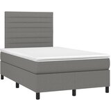  box spring s madracem LED tamnosivi 120 x 190 cm tkanina | shoptok.hr