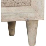 vidaXL Strani šal 2 pcs Bela 60 x 33 x 75 cm trden mangov les | Shoptok.si