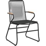  7-dijelni vrtni blagovaonski set od PVC ratana crni Crna Dužina stola 160 cm | shoptok.hr