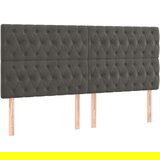  Box spring postelja z vzmetnico temno siva 200x200 cm žamet, (21089239) | Shoptok.si