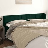  Uzglavlje s ušima tamnozeleno 183x23x78/88 cm baršunasto | shoptok.hr
