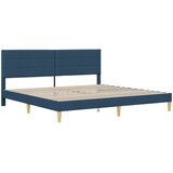  Krevetna konstrukcija s uzglavljem Plava 200 x 200 cm Tkanina | shoptok.hr