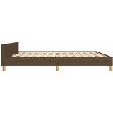  Okvir za krevet s uzglavljem tamnosmeđi 200x200 cm od tkanine | shoptok.hr