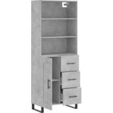  Visoka komoda siva betona 69,5x34x180 cm od konstruiranog drva | shoptok.hr