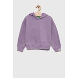 United Colors Of Benetton Otroška mikica vijolična barva, s kapuco | Shoptok.si