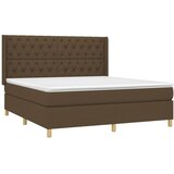  box spring s madracem LED tamnosmeđi 160x200 cm tkanina | shoptok.hr