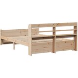 Okvir za krevet s uzglavljem 150 x 200 cm borovina | shoptok.hr