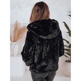 DStreet Płaszcz damski krótki ELMIRIS czarny futerkowy | Shoptok.si