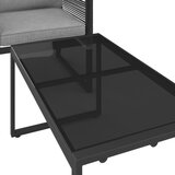 Bessagi Garden Lounge Garnitura Paulina, 4-Delno, Svetlo Siva, Črna | Shoptok.si