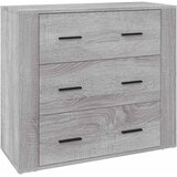  Komoda sivog hrasta sonome 80x33x70 cm od konstruiranog drva Siva | shoptok.hr