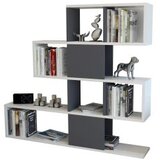 Woody Fashion polica za knjige karlin white anthracite Cene