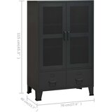  Sanduk za pohranu crni 70 x 40 x 115 cm metalni | shoptok.hr