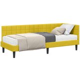 vidaXL Kotni okvir postelje z matrico z vzglavjem 2 pcs Rumena Žamet, (5000155929) | Shoptok.si