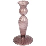 PT LIVING Rjav steklen svečnik PT LIVING Swirl, višina 17 cm Cene