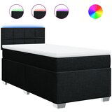 Maison Chic Box spring postelja - Vzmetna postelja z vzmetnico črna 90x200 cm blago SL16628, (21881232) | Shoptok.si