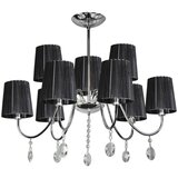 Candellux visilica-sorento viseća lampa 9X40W E14 hrom abažur crna | Eponuda.com