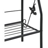vidaXL 3-nadstropno stojalo za rastline črno 52x28x128 cm želez | Shoptok.si